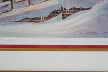Load image into Gallery viewer, Hand in Hand by Trisha Romance – Limited Edition Signed & Numbered Print (586/10,000) – 24.25" x 29" Framed Winter Scene