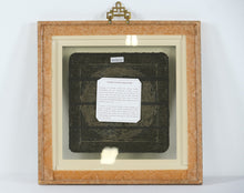 Load image into Gallery viewer, Framed Chinese Dragon & Phoenix Etching on Handmade Paper – 14.5" x 15" Gold Bamboo Frame