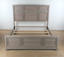Load image into Gallery viewer, Hartney Mill Gray King Panel Bed Frame Oak Finish