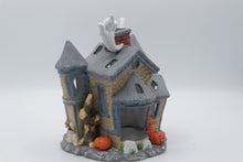 Load image into Gallery viewer, PartyLite P7311 Haunted Tealight House Halloween Ghost Ceramic Candle Holder Box