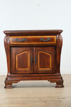 Load image into Gallery viewer, Grande Forme Élégante Serving Cabinet by Havertys – Stone Top, Acanthus Carving, Multi-Use Storage