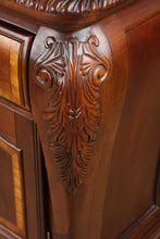 Load image into Gallery viewer, Grande Forme Élégante Serving Cabinet by Havertys – Stone Top, Acanthus Carving, Multi-Use Storage