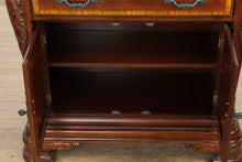 Load image into Gallery viewer, Grande Forme Élégante Serving Cabinet by Havertys – Stone Top, Acanthus Carving, Multi-Use Storage