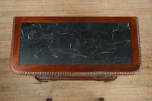 Load image into Gallery viewer, Grande Forme Élégante Serving Cabinet by Havertys – Stone Top, Acanthus Carving, Multi-Use Storage
