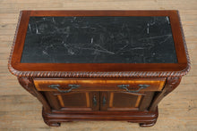 Load image into Gallery viewer, Grande Forme Élégante Serving Cabinet by Havertys – Stone Top, Acanthus Carving, Multi-Use Storage