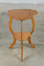Load image into Gallery viewer, Heart Shaped Pine Accent Table with Lower Shelf