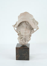 Load image into Gallery viewer, Heath King 1978 Signed Sculpture Woman Bonnet Bust Limited Edition 23 of 100