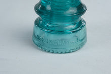 Load image into Gallery viewer, Antique Hemingray 19 Aqua Glass Telephone Insulator Made in USA