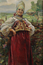 Load image into Gallery viewer, "At The Outskirts" - Oil on Canvas by Konstantin Makovsky (1839 - 1915)