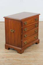 Load image into Gallery viewer, Henkel Harris Solid Wild Black Cherry Nightstand with Brass Hardware