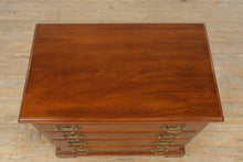 Load image into Gallery viewer, Henkel Harris Solid Wild Black Cherry Nightstand with Brass Hardware