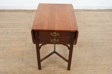 Load image into Gallery viewer, Henkel Harris Solid Cherry Drop Leaf Side Table with Drawers