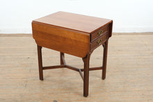 Load image into Gallery viewer, Henkel Harris Solid Cherry Drop Leaf Side Table with Drawers