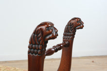 Load image into Gallery viewer, Henredon Carved Wood Bench with Lion Head Arms 54 Inch