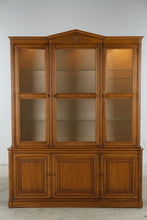 Load image into Gallery viewer, Henredon Lighted Display Cabinet with Wire Mesh Doors and Storage - Online Only