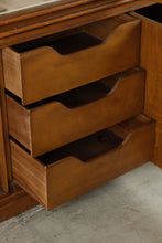 Load image into Gallery viewer, Henredon Lighted Display Cabinet with Wire Mesh Doors and Storage - Online Only