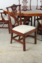 Load image into Gallery viewer, Henredon Regency Burl Wood Double Pedestal Dining Set with 6 Chairs and Two Leaves