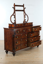 Load image into Gallery viewer, Henredon Historic Natchez Flame Mahogany Dresser with Mirror and Dressing Chest