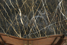 Load image into Gallery viewer, Henredon Natchez Collection Mahogany Sideboard with Black Marble Top and Lighted Curio Cabinets