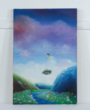 Load image into Gallery viewer, “Floating Basket” by Henry C. Arias – Original Oil Painting on Canvas – 24” x 36” (1990)