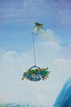 Load image into Gallery viewer, “Floating Basket” by Henry C. Arias – Original Oil Painting on Canvas – 24” x 36” (1990)