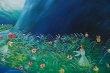 Load image into Gallery viewer, “Floating Basket” by Henry C. Arias – Original Oil Painting on Canvas – 24” x 36” (1990)