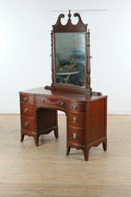 Load image into Gallery viewer, Hibriten Furniture Mahogany Vanity Desk with Mirror, Traditional Dressing Table