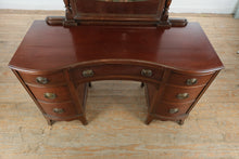 Load image into Gallery viewer, Hibriten Furniture Mahogany Vanity Desk with Mirror, Traditional Dressing Table