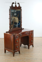 Load image into Gallery viewer, Hibriten Furniture Mahogany Vanity Desk with Mirror, Traditional Dressing Table