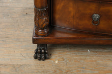 Load image into Gallery viewer, Hickory White Mahogany Bowfront Chest of Drawers with Carved Columns and Paw Feet