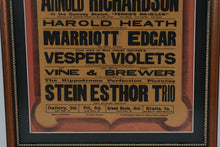 Load image into Gallery viewer, Vintage Hippodrome Palace Warrington 1914 Vaudeville Poster Framed Print 25x35