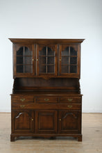 Load image into Gallery viewer, Rare Antique L. Hitchcock Two-Piece Hutch & Sideboard with Glass Display Cabinet