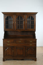 Load image into Gallery viewer, Rare Antique L. Hitchcock Two-Piece Hutch & Sideboard with Glass Display Cabinet