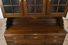 Load image into Gallery viewer, Rare Antique L. Hitchcock Two-Piece Hutch & Sideboard with Glass Display Cabinet