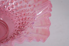 Load image into Gallery viewer, Fenton Pink Opalescent Hobnail Ruffled Bowl 10 5 Inch Art Glass