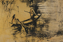 Load image into Gallery viewer, Hoi Lebadang Canoeist Original Signed Lithograph 9 of 375 Vintage