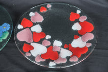 Load image into Gallery viewer, Peggy Karr Fused Glass Holiday Seasonal Plates Set of 4 Easter Halloween Valentines Saint Patricks Day 11 Inch