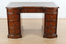 Load image into Gallery viewer, Hooker Furniture Brookhaven Bow Front Executive Desk Leather Top Double Pedestal
