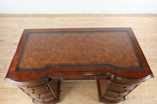Load image into Gallery viewer, Hooker Furniture Brookhaven Bow Front Executive Desk Leather Top Double Pedestal