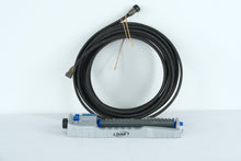 Load image into Gallery viewer, Orbit Adjustable Oscillating Lawn Sprinkler with Rubber Garden Hose – Gray & Blue