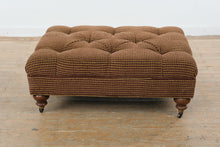Load image into Gallery viewer, Tufted Upholstered Ottoman Bench with Casters Houndstooth 40 Inch
