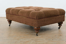 Load image into Gallery viewer, Tufted Upholstered Ottoman Bench with Casters Houndstooth 40 Inch