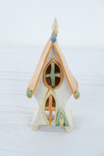 Load image into Gallery viewer, Batton 2005 Signed Studio Pottery Ceramic Fairy House Luminary 9 Inch