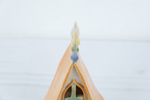 Load image into Gallery viewer, Batton 2005 Signed Studio Pottery Ceramic Fairy House Luminary 9 Inch