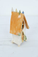 Load image into Gallery viewer, Batton 2005 Signed Studio Pottery Ceramic Fairy House Luminary 9 Inch