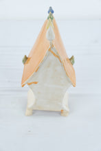 Load image into Gallery viewer, Batton 2005 Signed Studio Pottery Ceramic Fairy House Luminary 9 Inch