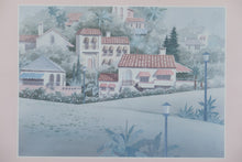 Load image into Gallery viewer, “Hillside Villas – Framed Print by Jean Coleman | Mediterranean Revival Florida Scene”