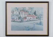 Load image into Gallery viewer, “Hillside Villas – Framed Print by Jean Coleman | Mediterranean Revival Florida Scene”