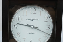 Load image into Gallery viewer, Howard Miller Dual Chime Mantel Clock Dark Wood Finish Battery Operated