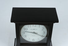 Load image into Gallery viewer, Howard Miller Dual Chime Mantel Clock Dark Wood Finish Battery Operated